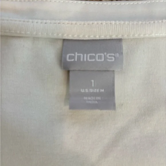 Chicos long sleeve v neck tee. Ivory. Excellent condition, size 1 or med… - Picture 3 of 7
